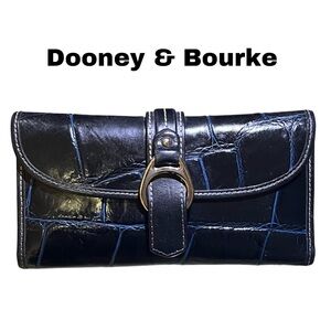 Dooney & Bourke Women's Black and Blue Wallet